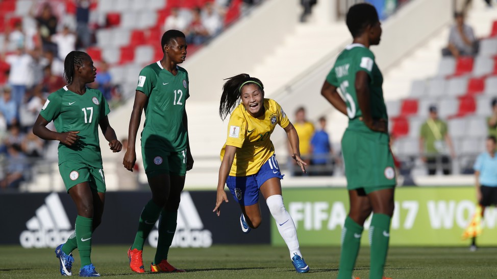 Mikaelli marcou o primeiro gol do Brasil na Copa do Mundo sub-17 2016/ Foto: Getty Images/Fifa