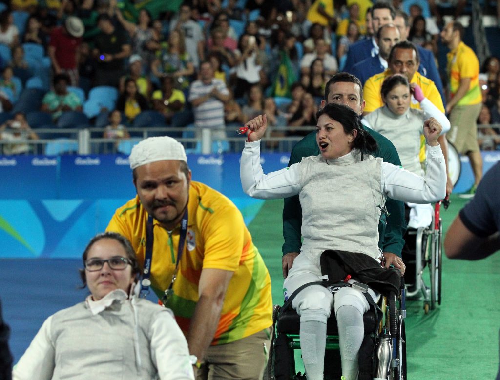 As mulheres participaram na disputa por equipe nos Jogos Paralímpicos Rio 2016