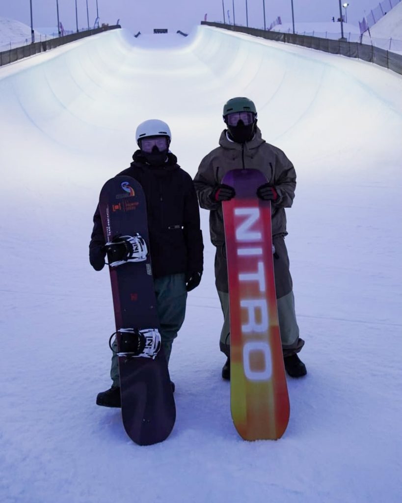 João e Augustinho Teixeira na última temporada de neve 